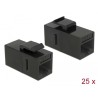 Delock Keystone Module RJ45 jack RJ45 jack Cat.6 UTP - Modul - CAT 6 - UTP - RJ-45 - cerná (balení 25)