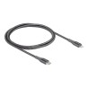 Delock - Kabel Lightning - 24 pin USB-C s piny (male) do Lightning s piny (male) - 1 m - šedá