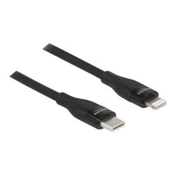Delock - Kabel Lightning - 24 pin USB-C s piny (male) do Lightning s piny (male) - 1 m - černá - podpora Power Delivery