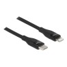 Delock - Kabel Lightning - 24 pin USB-C s piny (male) do Lightning s piny (male) - 1 m - černá - podpora Power Delivery