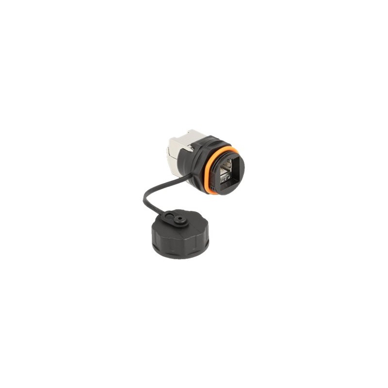 Delock - Sítový adaptér - RJ-45 (F) do LSA - STP - CAT 6a - černá, červená