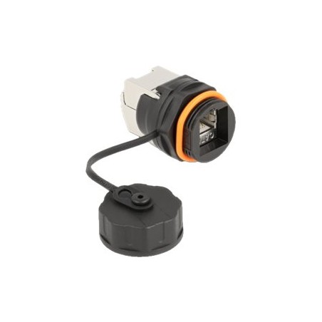 Delock - Sítový adaptér - RJ-45 (F) do LSA - STP - CAT 6a - černá, červená