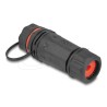 Delock - Síťový propojovací kabel - RJ-45 (F) do RJ-45 (F) - STP - CAT 6a - černá, červená