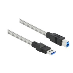 Delock - Kabel USB - USB typ A (M) do USB Type B (M) - USB 3.2 Gen 1 - 1 m - stríbrná