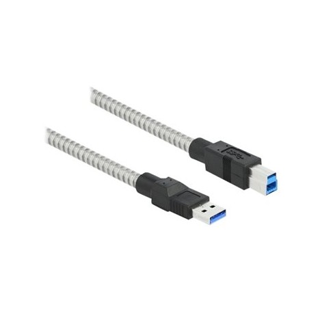 Delock - Kabel USB - USB typ A (M) do USB Type B (M) - USB 3.2 Gen 1 - 1 m - stríbrná