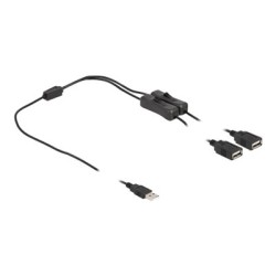 Delock - Separátor k napájení - USB (M) do USB (F) - 5 V - 2 A - 1 m - černá