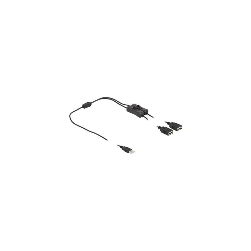 Delock - Separátor k napájení - USB (M) do USB (F) - 5 V - 2 A - 1 m - černá