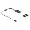 Delock - Separátor k napájení - USB (M) do USB (F) - 5 V - 2 A - 1 m - černá