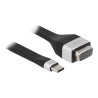 Delock - Video adaptér - 24 pin USB-C (M) do HD-15 (VGA) (M) - Thunderbolt 3 - 13 cm - černá, stříbrná