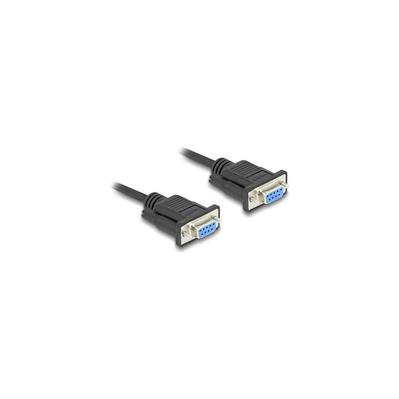 Delock - Sériový kabel RS-232 - DB-9 (F) šroubovací do DB-9 (F) šroubovací - 50 cm - 5 mm - cerná