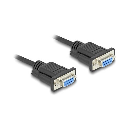 Delock - Sériový kabel RS-232 - DB-9 (F) šroubovací do DB-9 (F) šroubovací - 50 cm - 5 mm - cerná