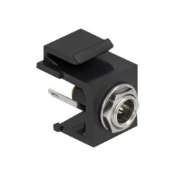 Delock Keystone module - Modul - napájecí DC jack 5,5 mm (ID: 2,1 mm) - černá
