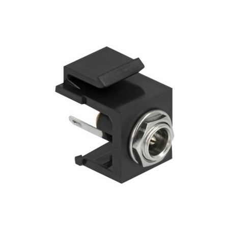 Delock Keystone module - Modul - napájecí DC jack 5,5 mm (ID: 2,1 mm) - černá
