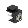 Delock Keystone module - Modul - napájecí DC jack 5,5 mm (ID: 2,1 mm) - černá