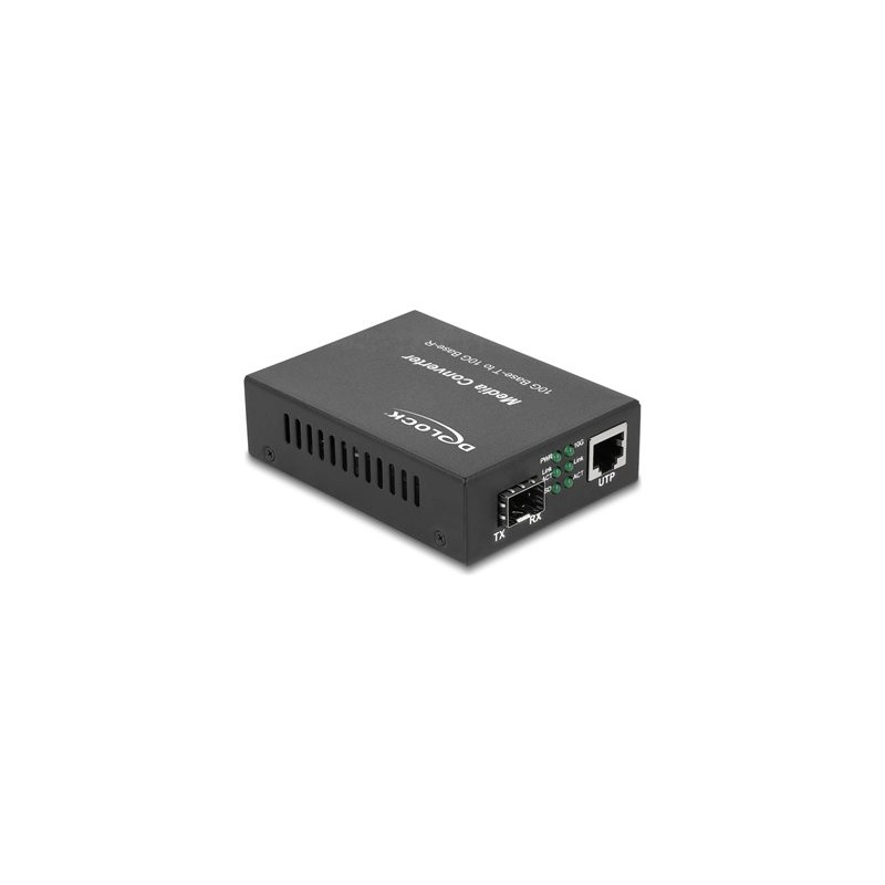 Delock - Konvertor médií s optickými vlákny - 10GbE - 1000Base-T, 10GBase-R, 2.5GBase-T, 5GBase-T - SFP+ / RJ-45