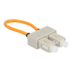 Delock - Loopback adapter - SC nekolik režimu (M) - optické vlákno - 62,5 / 125 mikron - OM1 - oranžová, béžová