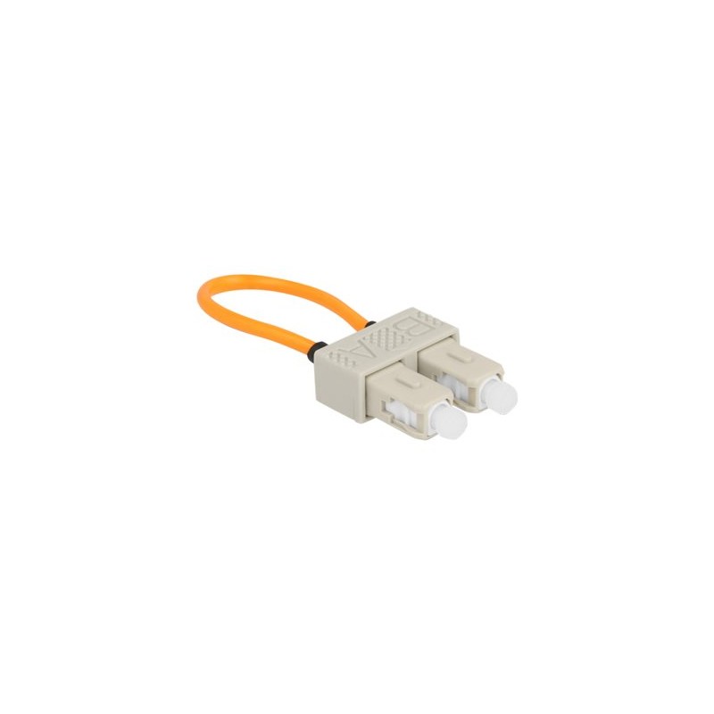 Delock - Loopback adapter - SC nekolik režimu (M) - optické vlákno - 62,5 / 125 mikron - OM1 - oranžová, béžová