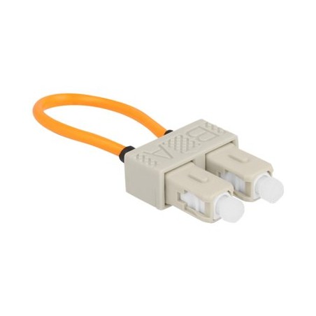 Delock - Loopback adapter - SC nekolik režimu (M) - optické vlákno - 62,5 / 125 mikron - OM1 - oranžová, béžová