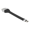 Delock - Adaptér USB/VGA - 24 pin USB-C (M) do HD-15 (VGA) (F) - Displayport 1.2/Thunderbolt 3 - 13 cm - plochý - černá