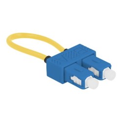 Delock - Loopback adapter - jednoduchý režim SC/UPC (M) - 3 mm - optické vlákno - duplex - 9 / 125 mikron - modrá, žlutá
