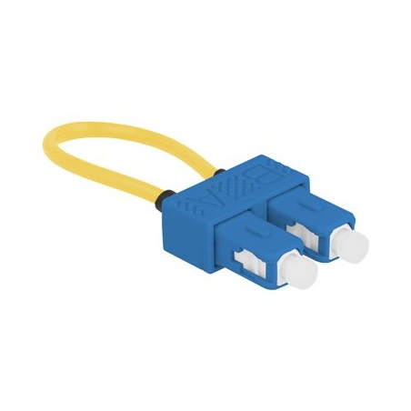 Delock - Loopback adapter - jednoduchý režim SC/UPC (M) - 3 mm - optické vlákno - duplex - 9 / 125 mikron - modrá, žlutá