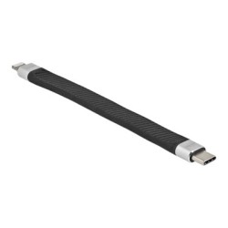 Delock - Kabel Lightning - 24 pin USB-C s piny (male) do Lightning s piny (male) - 13 cm - cerná - plochý