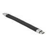 Delock - Kabel Lightning - 24 pin USB-C s piny (male) do Lightning s piny (male) - 13 cm - cerná - plochý