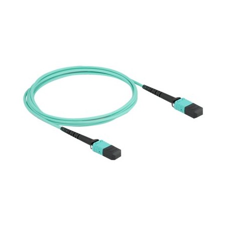 Delock - Dálkový kabel - multirežim MPO (F) do multirežim MPO (F) - 2 m - 3 mm - optické vlákno - 50 / 125 mikron - OM4