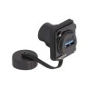 Delock - D-Type - mechanismus zásuvky USB - USB 3.2 Gen 1 s protiprachovou krytkou - USB - 1 zásuvka USB - černá