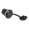 Delock - Zacvakávací modul - USB 3.2 Gen 1 s protiprachovou krytkou - USB - 1 zásuvka USB - 1 modul - černá