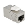 Delock - Modulární vložka (spojka) - CAT 6a - STP - RJ-45 - bílá, stříbrná