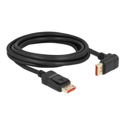 Delock - Kabel DisplayPort - DisplayPort (M) pravoúhlý do DisplayPort (M) zamykací - DisplayPort 1.4 - 3 m - podpora 8K60Hz