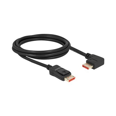Delock - Kabel DisplayPort - DisplayPort (M) pravoúhlý do DisplayPort (M) zamykací - DisplayPort 1.4 - 2 m - podpora 8K60Hz