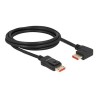 Delock - Kabel DisplayPort - DisplayPort (M) pravoúhlý do DisplayPort (M) zamykací - DisplayPort 1.4 - 2 m - podpora 8K60Hz