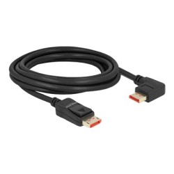 Delock - Kabel DisplayPort - DisplayPort (M) rovné do DisplayPort (M) levý úhel - DisplayPort 1.4 - 3 m - podpora 8K60Hz (7680