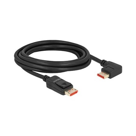 Delock - Kabel DisplayPort - DisplayPort (M) rovné do DisplayPort (M) levý úhel - DisplayPort 1.4 - 3 m - podpora 8K60Hz (7680