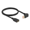 Delock - Prodlužovací kabel DisplayPort - DisplayPort (M) dolu zahnutý do DisplayPort (F) - DisplayPort 1.4 - 1 m - podpora