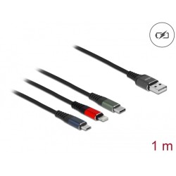 Delock - Kabel Lightning pouze pro napájení - USB s piny (male) do Micro USB typ B, Lightning, 24 pin USB-C s piny (male)… 87277