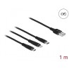 Delock - Kabel Lightning pouze pro napájení - USB s piny (male) do Micro USB typ B, Lightning, 24 pin USB-C s piny (male)… 87155