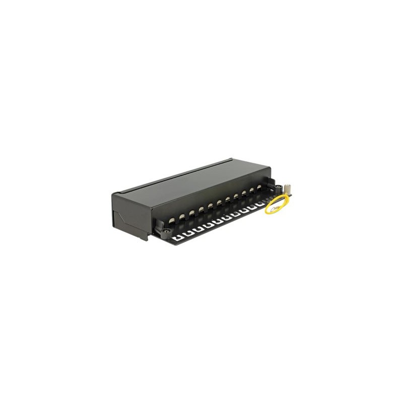 Delock - Propojovací panel - CAT 6 - RJ-45 X 12 - hluboce černá, RAL 9005