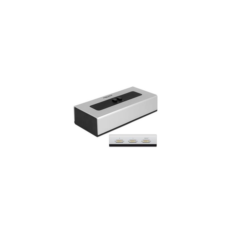 Delock Switch DVI 2 port manual bidirectional - Spínač monitoru - 2 x DVI - desktop