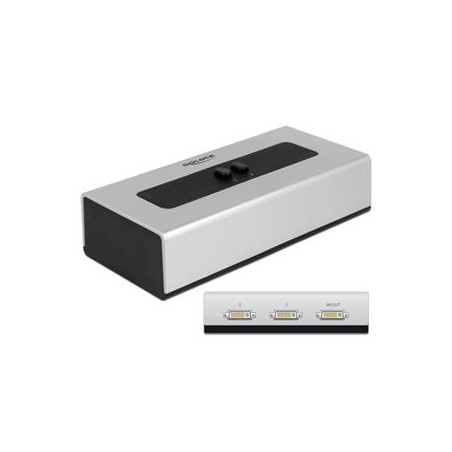 Delock Switch DVI 2 port manual bidirectional - Spínač monitoru - 2 x DVI - desktop