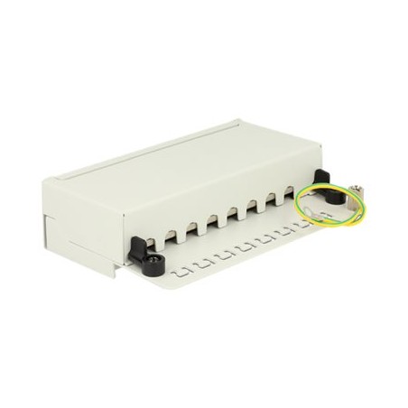 Delock - Propojovací panel - CAT 6 - RJ-45 X 8 - světle šedá, RAL 7035