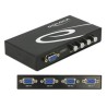 Delock Switch VGA 4 port manual bidirectional - Spínač monitoru - 4 x VGA - desktop