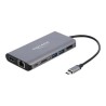 Delock - Externí video adaptér - USB-C 3.1 Gen 1 - HDMI, DisplayPort, RJ-45, USB 3.0 - šedá - maloobchod