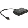 Delock Displayport 1.2 Splitter 1 x mini Displayport in 2 x HDMI out 4K - Rozdělovač video / audio - 2 x HDMI - desktop