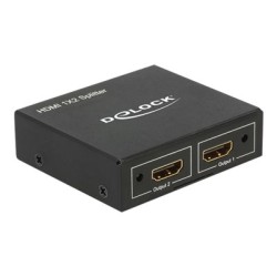 Delock HDMI Splitter 1 x HDMI in 2 x HDMI out 4K - Rozdělovač video / audio - 2 x HDMI - desktop