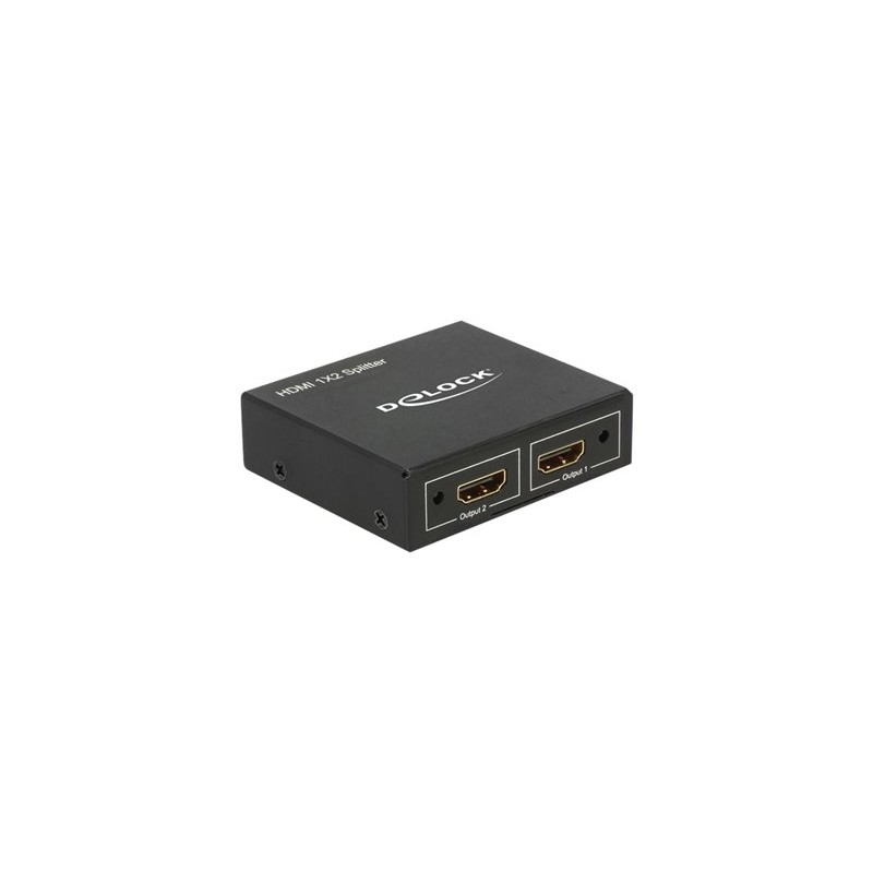 Delock HDMI Splitter 1 x HDMI in 2 x HDMI out 4K - Rozdělovač video / audio - 2 x HDMI - desktop