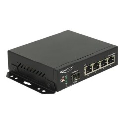 Delock - Přepínač - 4 x 10/100/1000 + 1 x SFP - desktop