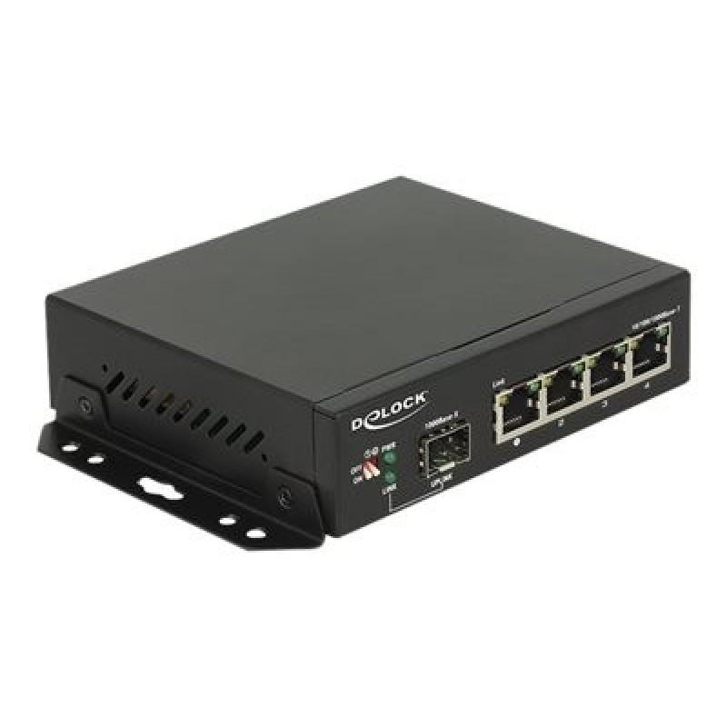 Delock - Přepínač - 4 x 10/100/1000 + 1 x SFP - desktop